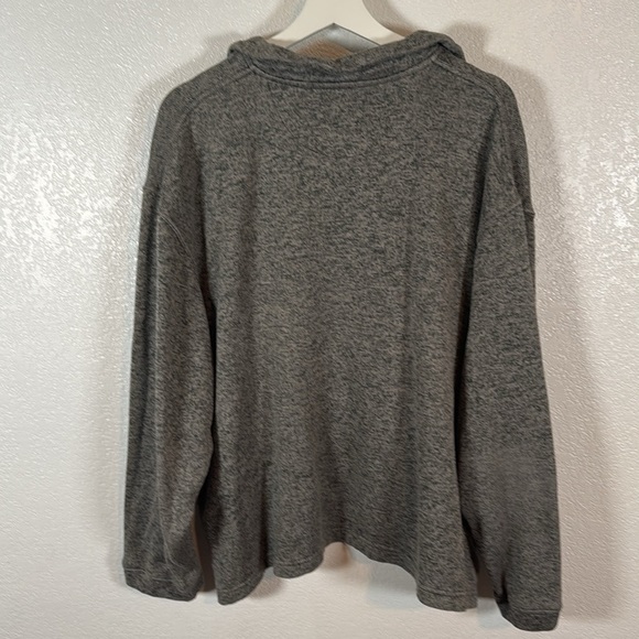 Haggar In Motion Taupe Knit Fleece 1/4 Zip Pop Over Sweater Size XXL - Picture 4 of 6